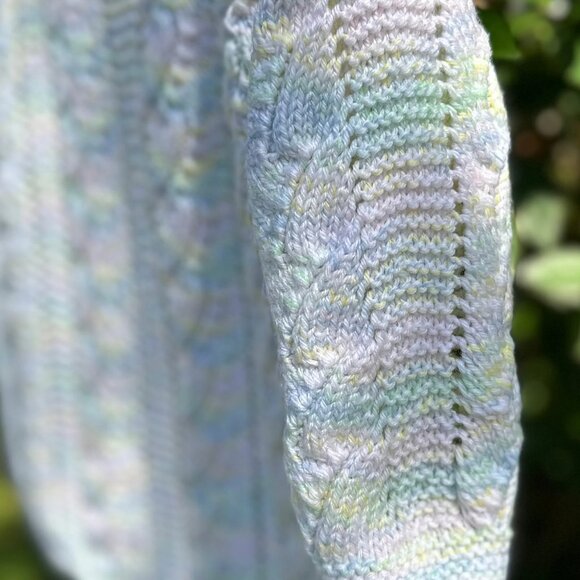 Handmade Hand Knitted Sweater Girl Clothes Children 3-5 Years Old Summer Blouse - Picture 8 of 9